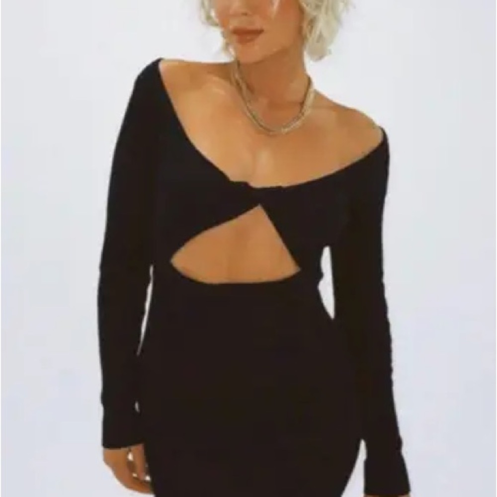 Chic Black Cutout Dress